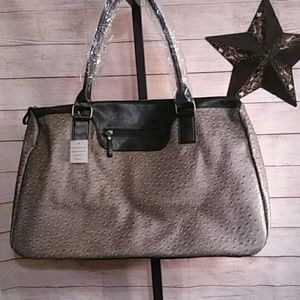 Faux Ostrich Leather Travel Bag